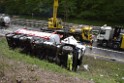 VU Gefahrgut LKW umgestuerzt A 4 Rich Koeln Hoehe AS Gummersbach P330